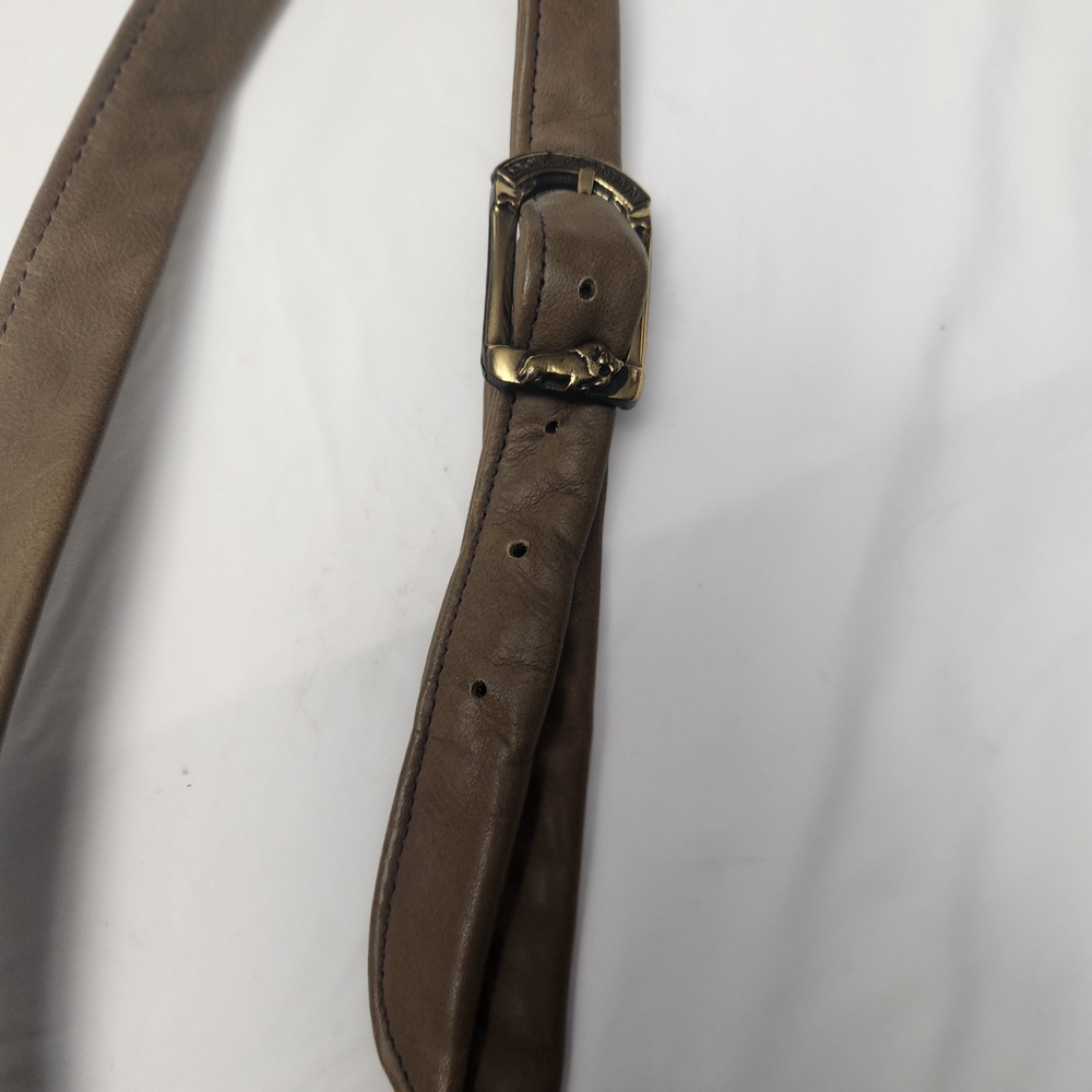 Vintage‎ Stone Mountain Taupe Leather Crossbody Shoulder Bag Classic Casual - Picture 12 of 12